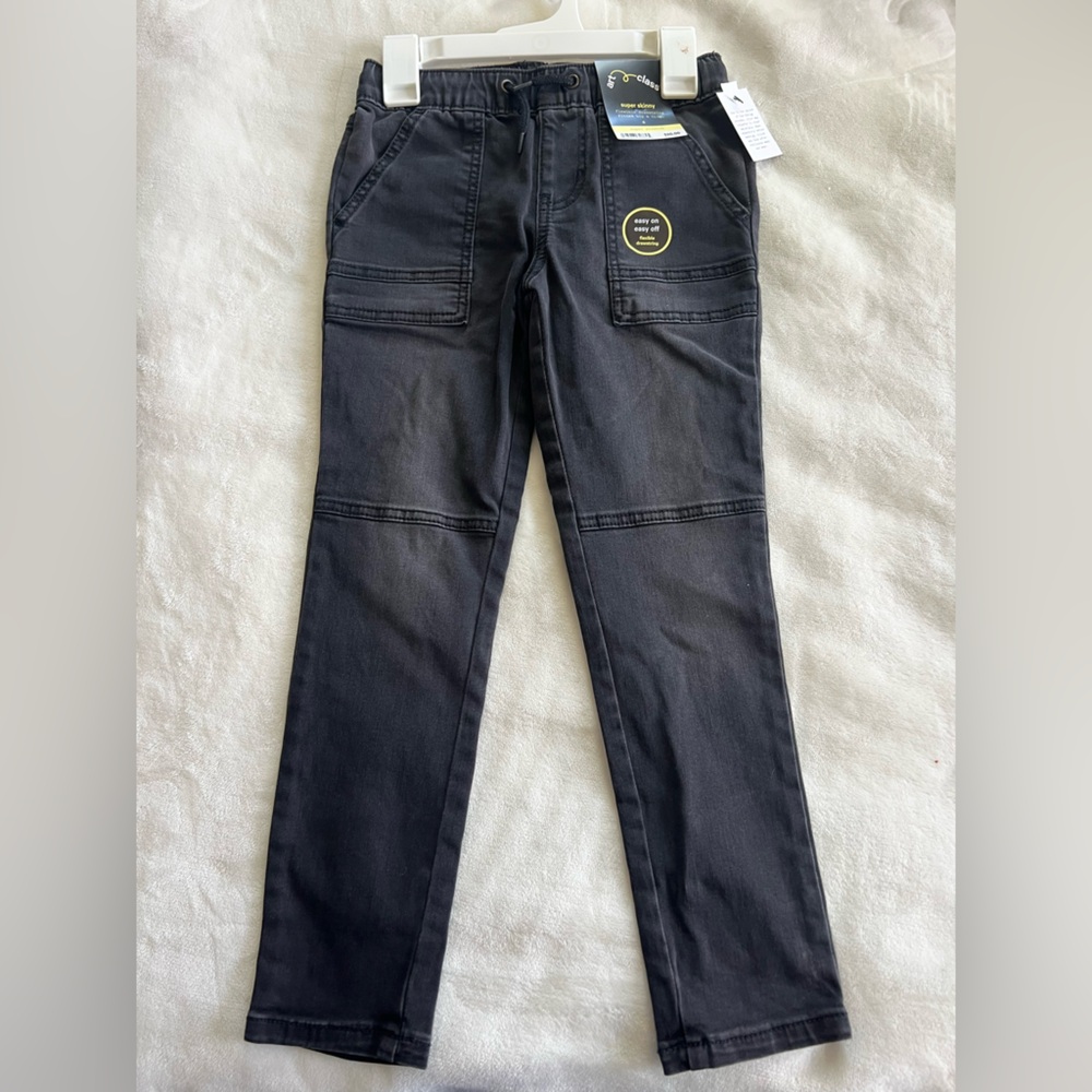 art class boys size 6 Black Super Skinny Jeans with Drawstring Waist NWT